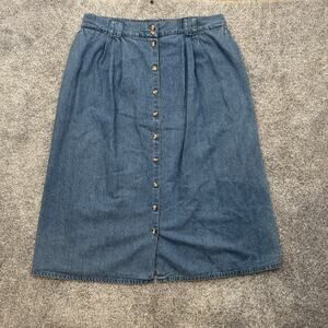 Cabin Creek Y2K Denim Skirt Plus 22W Modest Classic Pockets Grandmacore Prairie